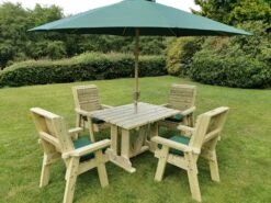 Churnet Valley Ergo 4 Seat Table Set - 4 X Chairs -LG Outdoor Shop 46797 2540