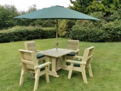Churnet Valley Ergo 4 Seat Table Set - 4 X Chairs -LG Outdoor Shop 46797 2541
