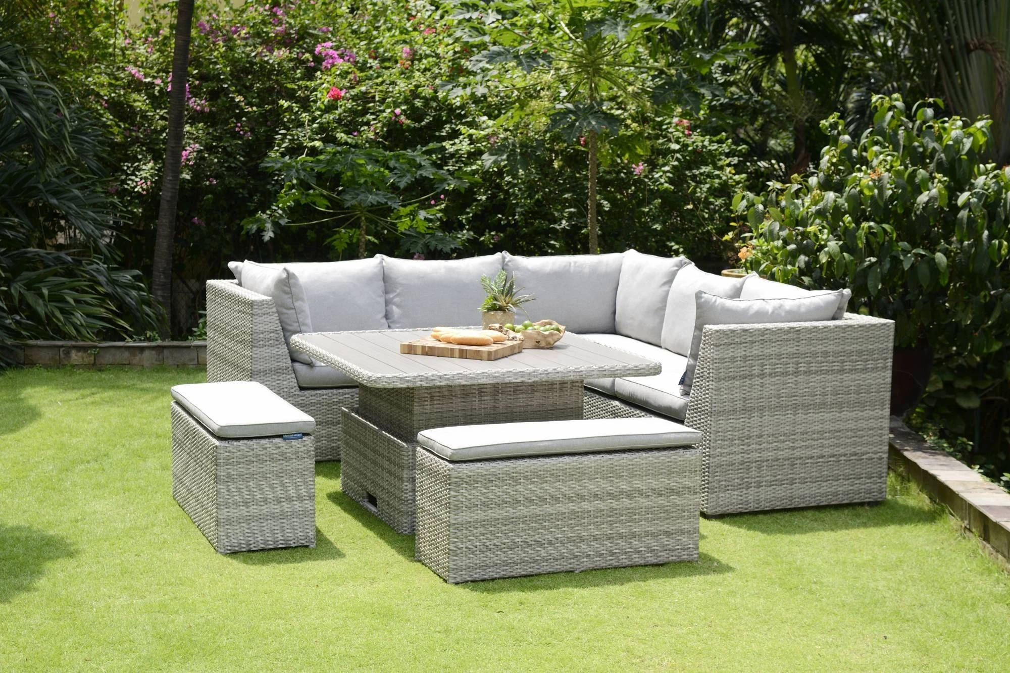 Aruba Casual Corner Dining Bench Set 1 Aruba Casual Corner Dining Bench Set
