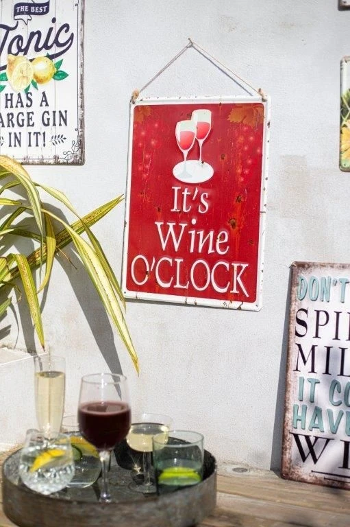 La Hacienda It's Wine O'Clock Garden Sign 2 La Hacienda It's Wine O'Clock Garden Sign - Image 2