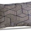 LG Outdoor Blue Striped Cubes 40x60cm Embroidered Scatter Cushion