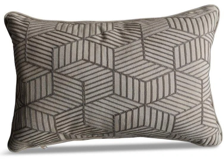 LG Outdoor Grey Striped Cubes 40x60cm Scatter Cushion 1 LG Outdoor Grey Striped Cubes 40x60cm Scatter Cushion